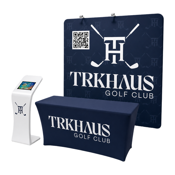 8ft Straight Tension Fabric Trade Show Display – TensionMax™