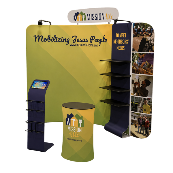 8ft Straight Tension Fabric Trade Show Display – TensionMax™