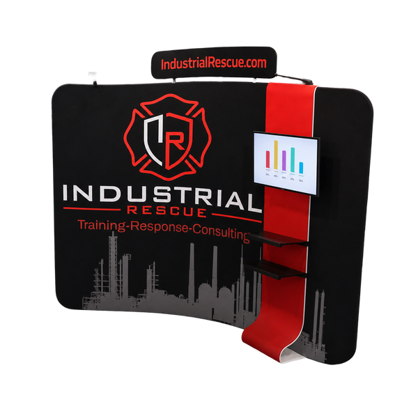 8ft Straight Tension Fabric Trade Show Display – TensionMax™