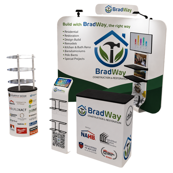 8ft Straight Tension Fabric Trade Show Display – TensionMax™