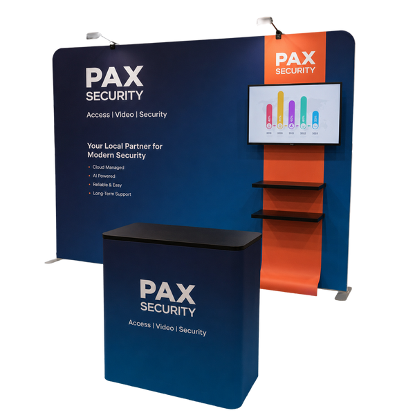8ft Straight Tension Fabric Trade Show Display – TensionMax™
