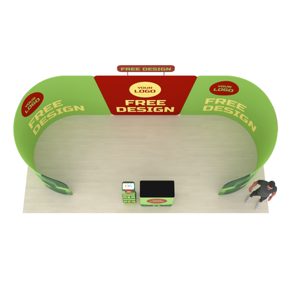 10 x 20ft Custom Trade show Booth Combo 09