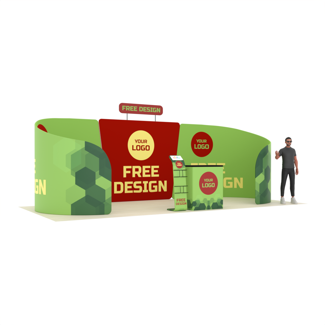 10 x 20ft Custom Trade show Booth Combo 09