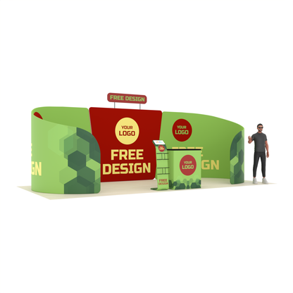 10 x 20ft Custom Trade show Booth Combo 09